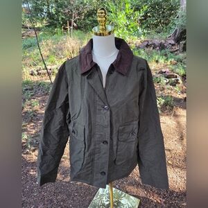 Banana‎ Republic Green Utility Jacket with Structured Shoulders